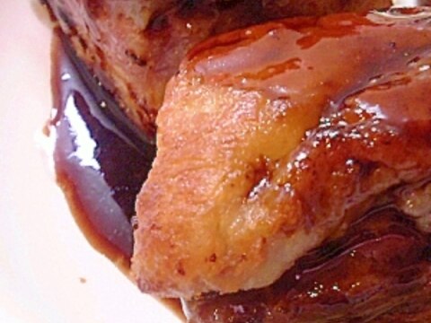 ☆塩麹に漬けた豚バラ肉のバルサミコソースがけ☆